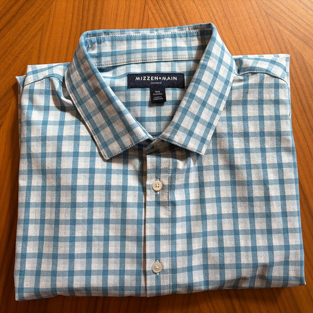 Mizzen+Main - Leeward Dress Shirt - Blue Tonal Check